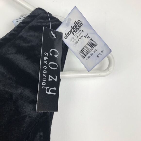 NWT Black Velveteen Sleeveless Stretch Dress with Bodice Back - Picture 12 of 12